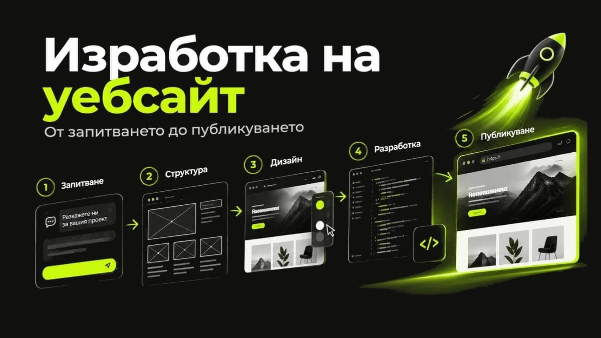 Как протича изработката на уебсайт: от запитване до публикуване