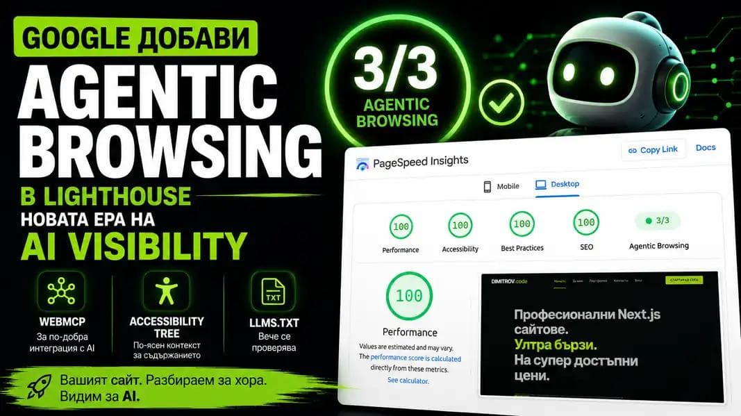 Agentic Browsing: Lighthouse вече проверява и llms.txt