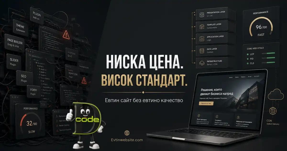 Евтин сайт без евтино качество: къде е уловката?